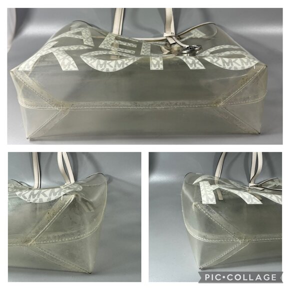 MICHAEL MICHAEL KORS The Michael Large Graphic Logo Clear Tote Bag - Picture 15 of 16